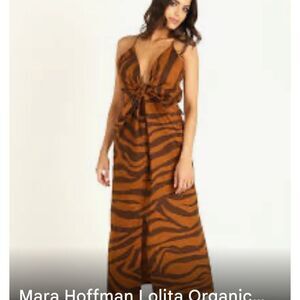 Mara Hoffman Swim Lolita Organic Cotton Tiger Print Maxi Dress - Medium